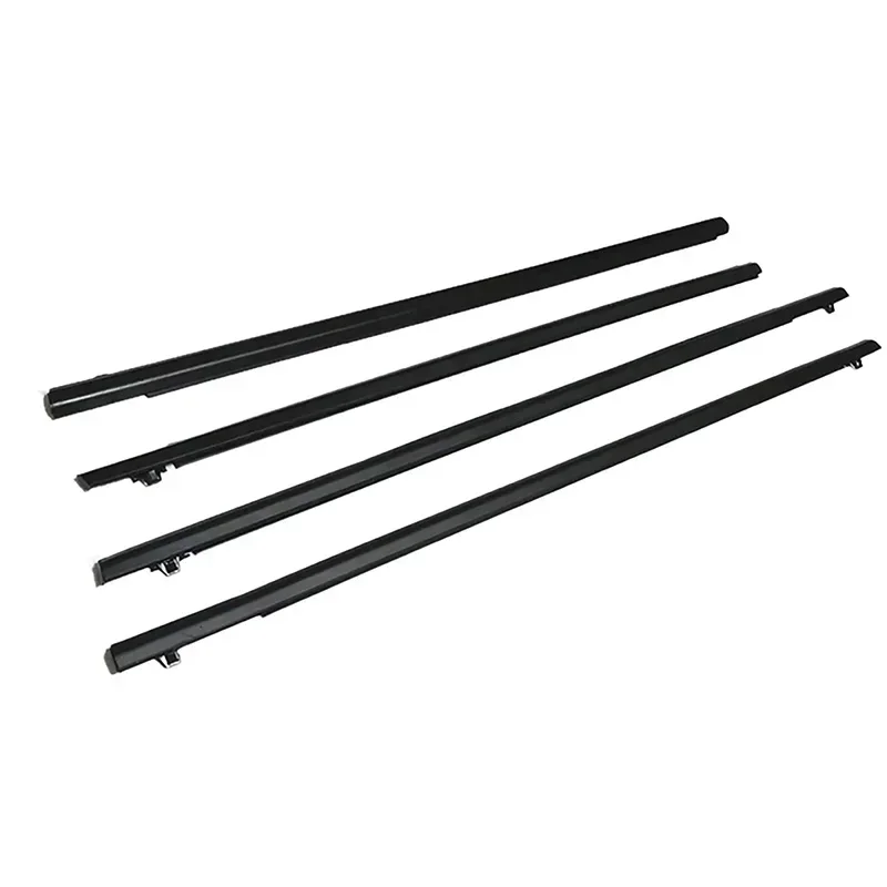 Car Door Window Glass Rubber Weatherstrips 4Pcs Waterproof Sealing Strip Fit For Honda Fit 2009-2014 Replacement Car Accessories