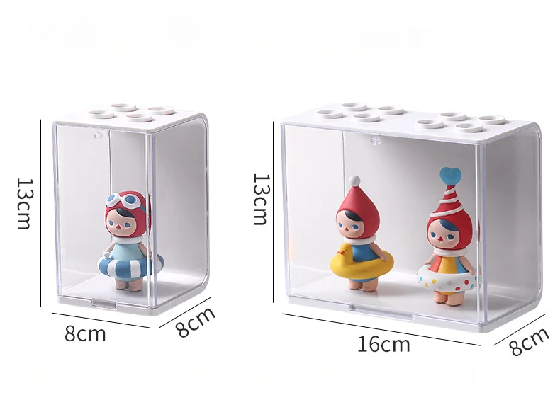 Blind Box Storage Box Transparent Display Rack Figurine Acrylic Organization Box Stackable 6