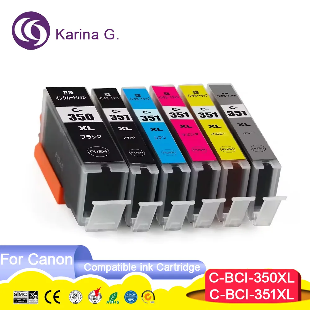 

BCI-350XL BCI-350 BCI 350 BCI-351XL BCI-351 BCI 351 Фотографический картридж для принтера Canon PIXUS MG6330/MG6530/MG6730/350