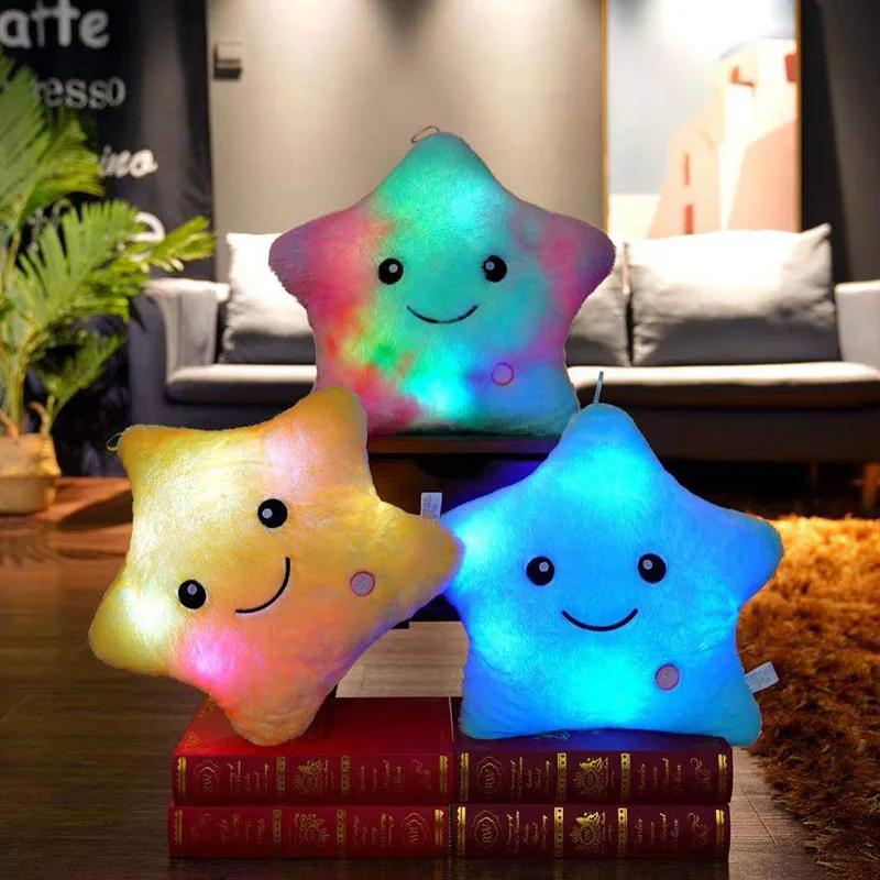 2024 New Arrival Customized Children Kids Cute Colorful Stars Animal Doll Stuffed Plush Toy With Led Light Soft Holiday Gift sercomotonew arrival of 2022 off road led work lights 70w for 4x4 accessories 70w led work light