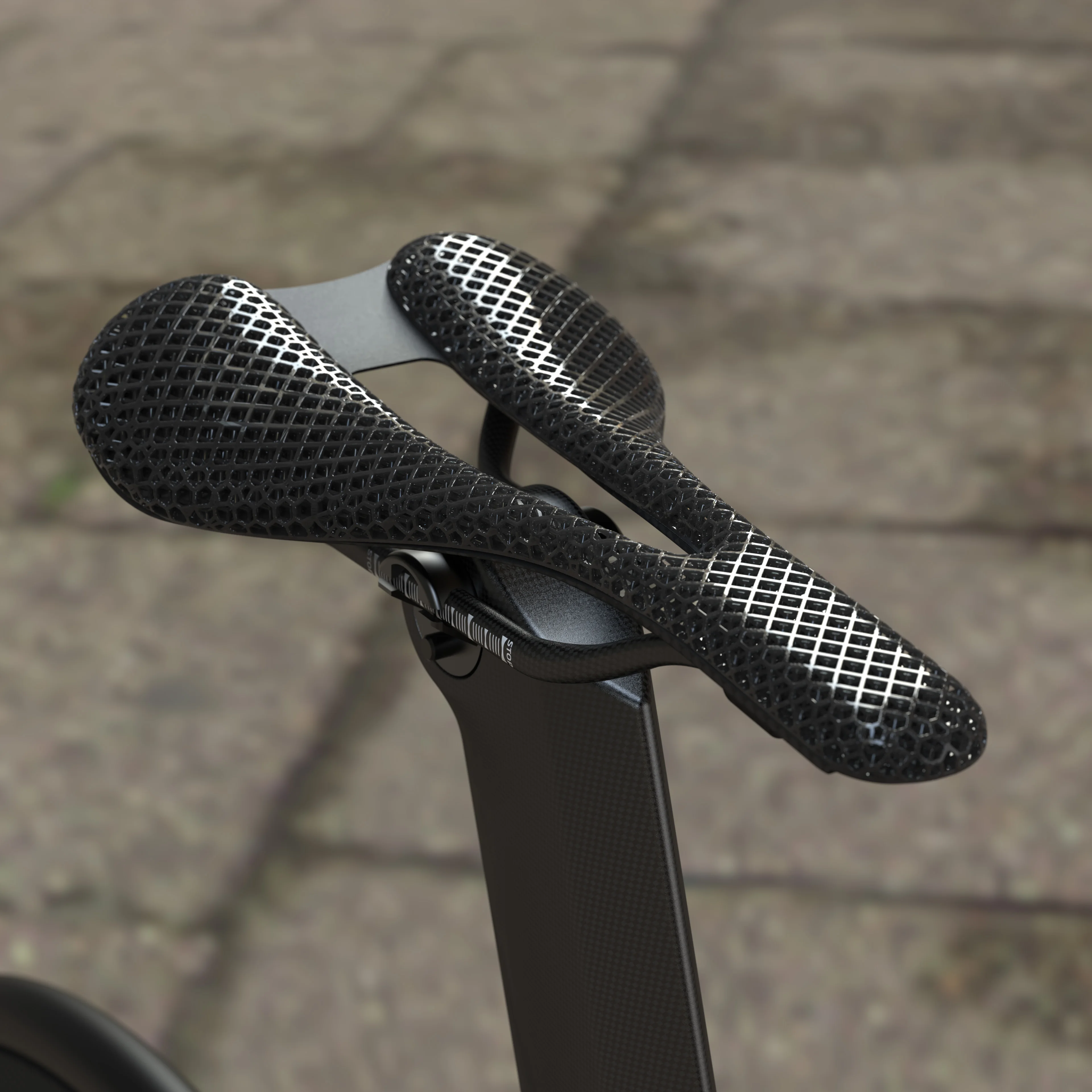 Redshift Adaptive Light 3d Printed Full Carbon Saddle With Mixed