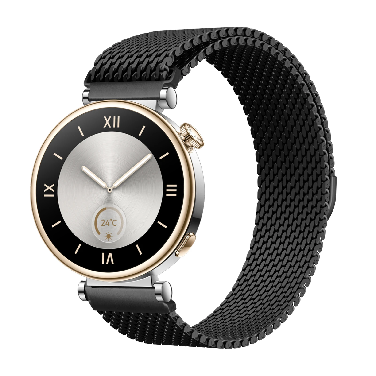 Sleek Milanese Mesh Metal Bracelet Strap, 18mm/22mm,