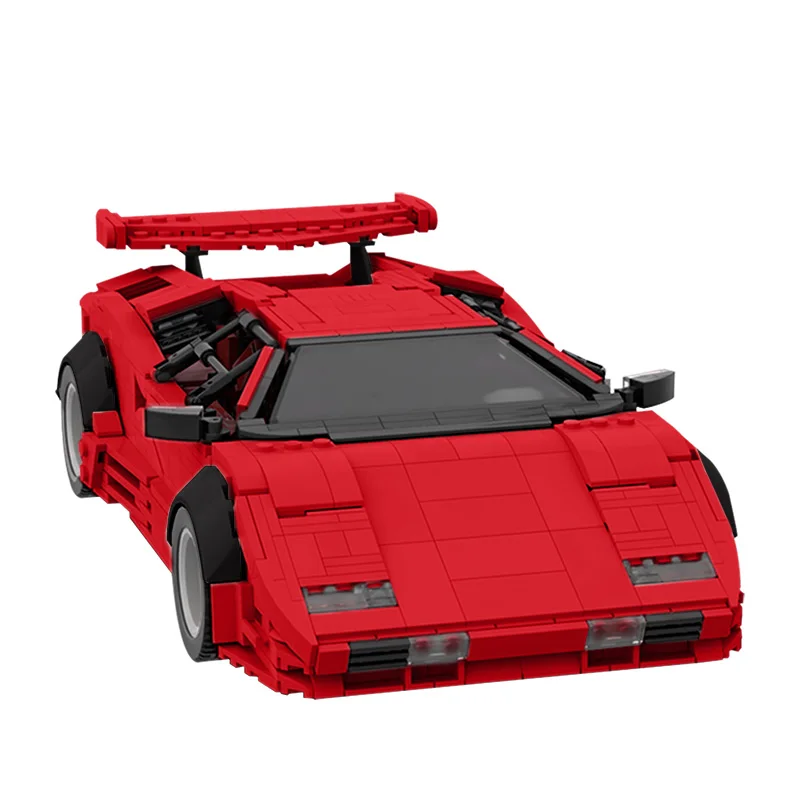

Новые скоростные автомобильные чемпионы MOC Countachx LP5000 QV Hypercar, супер гоночные высокотехнологичные модели, строительные блоки, игрушка для творчества