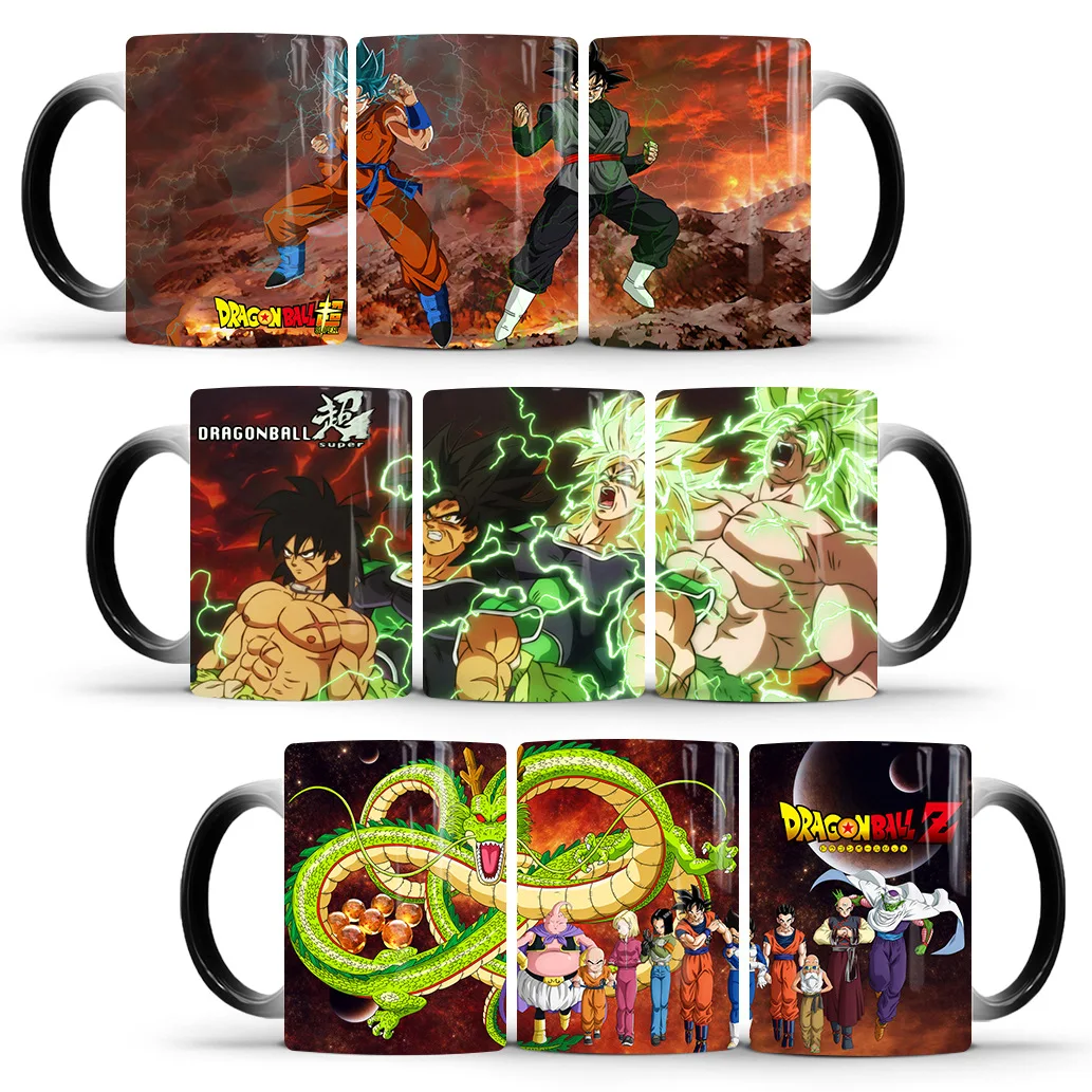 

Hot Anime Dragon Ball 320ML Creative Thermochromic Ceramic Mug Cartoon Figure Son Goku Coffee Tea Milk Stave Cups Parties Gifts