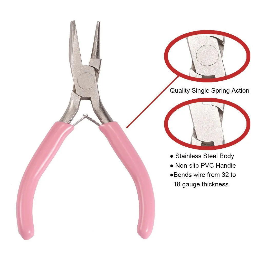 Jewelry pliers 4.5inch Mini Pliers Wire Wrapping Jewelry Half Groove Semicircle Nose Tools