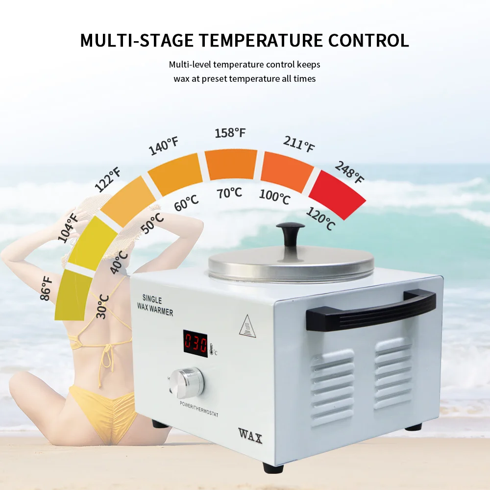 Display Wax Warmer Electronic Heater Tool Adjustable Temperature Facial Skin SPA Equipment Paraffin Hot Hair Removal 2