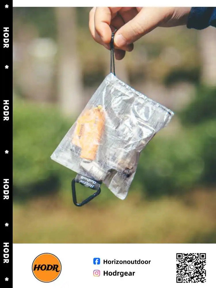 Dyneema lantern shade pouch demonstrating dual-use functionality