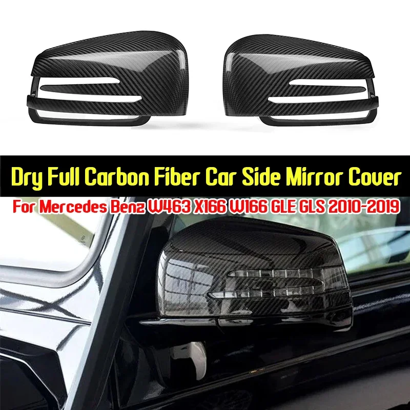 

Dry Carbon Fiber Replacement Rearview Mirror Cover For Mercedes For BENZ G W463 X166 W166 GLE GLS 2010-2019 Side Mirror Caps