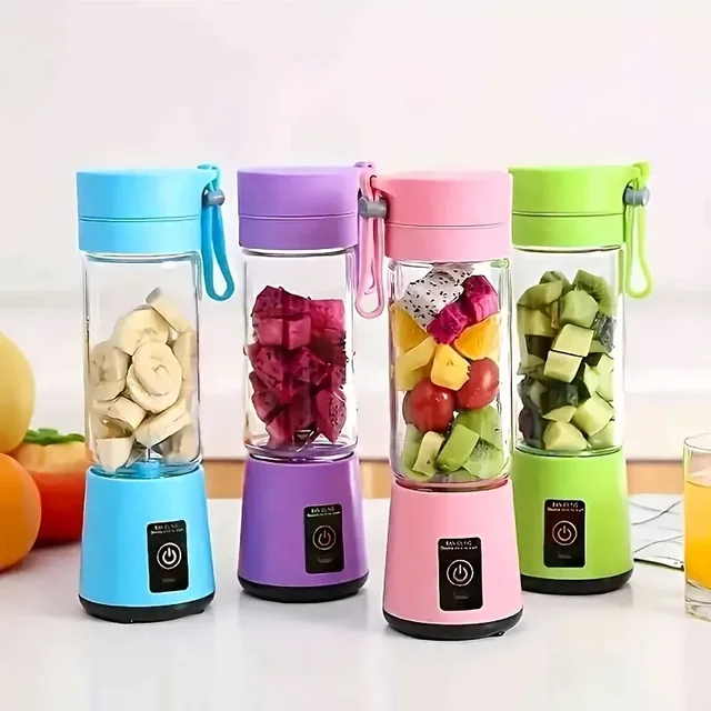 Fruit Juice Cup, Automatic Vegetable Blender, Mini Plastic Juicer Cup  Machine, Portable Usb Rechargeable Grape Juicer 13.37ounce
