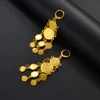 Anniyo Mteal Coin Earrings for Women Gold Color Fashion Jewelry Woman Girl,Wholesale Earring Coins Arab Symbol of Wealth #056706 4