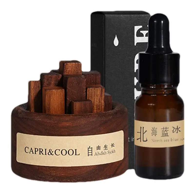 Essential Oil Diffuser Wood Unique Eco-Friendly Fireless Aroma Aromatherapy Fragrance Diffuser for Bedroom Living Room Home