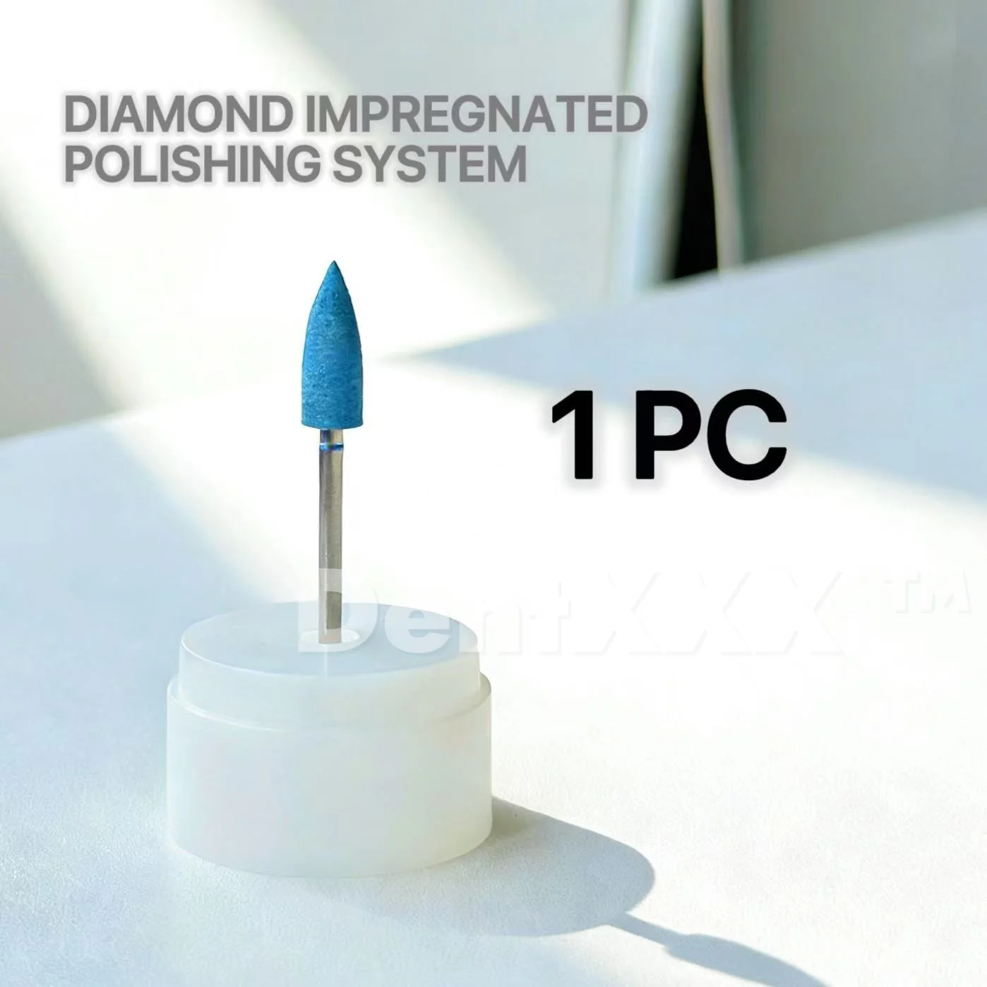 Medium Grit Diamond Polishing Head for Finishing and Polishing - 2.35mm