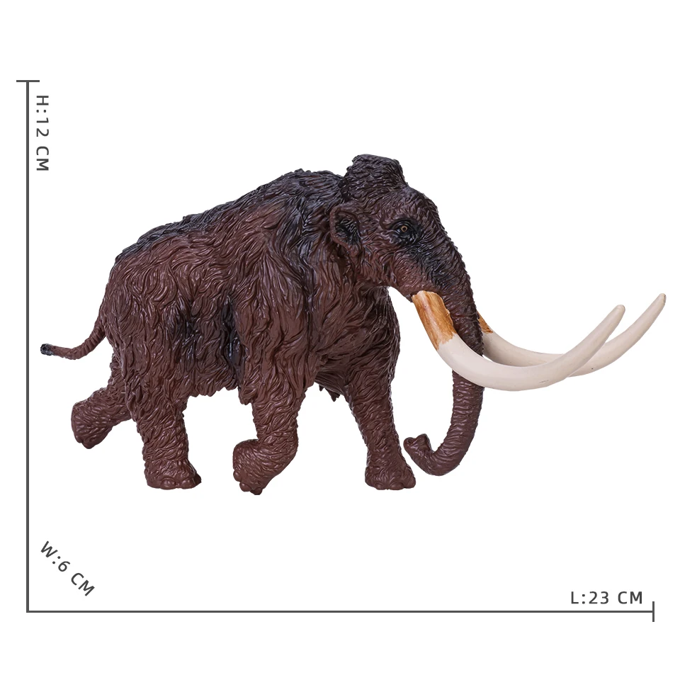 Simulation Mammut Modell Wollige Nashorn Eiszeit Säbel Zahn Tiger Dire Wolf Kinder Spielzeug Action-figuren Sammlung Kinder Geschenk – Detail 7