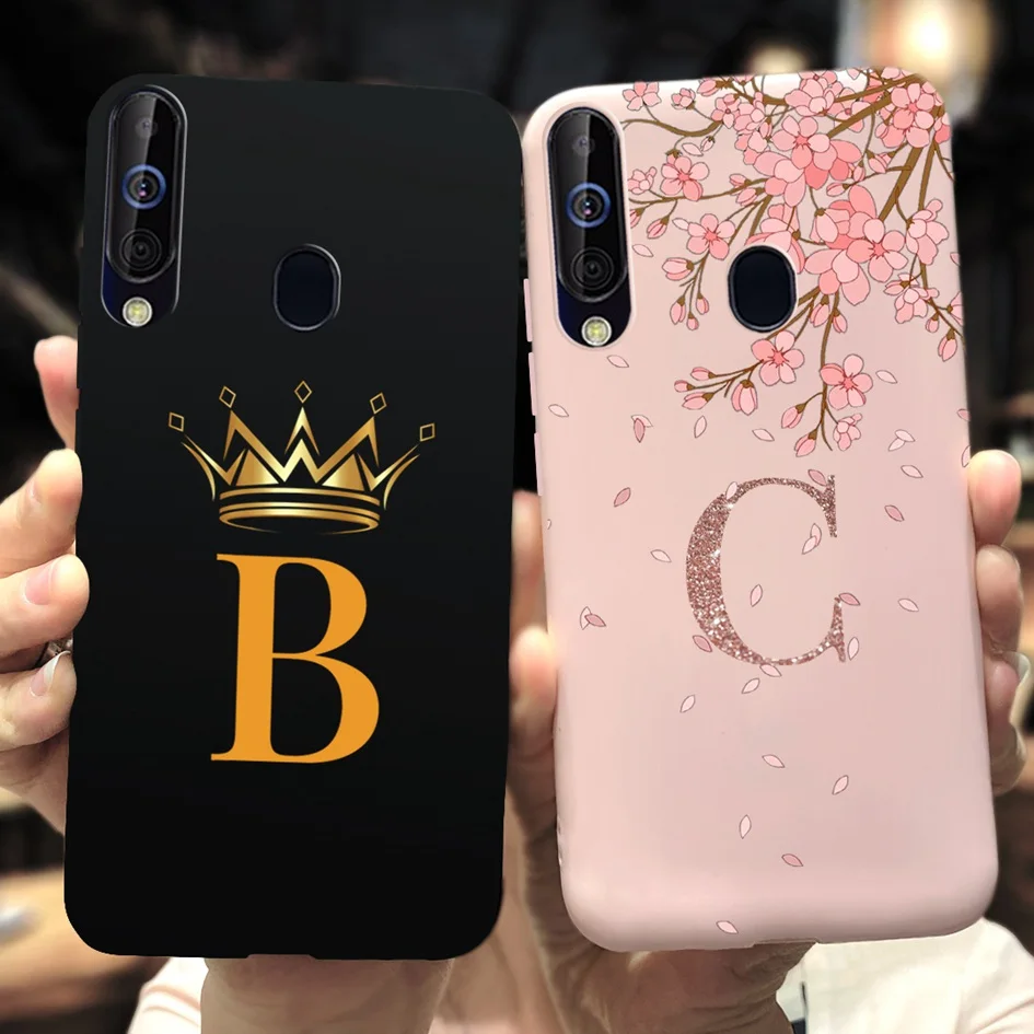 Per Samsung Galaxy A60 Case Sm-A606F Cute Crown Letters Paraurti Antiurto Per Samsung A60 M40 M40S Funda M 40 Sm-M405F A 60 Capa