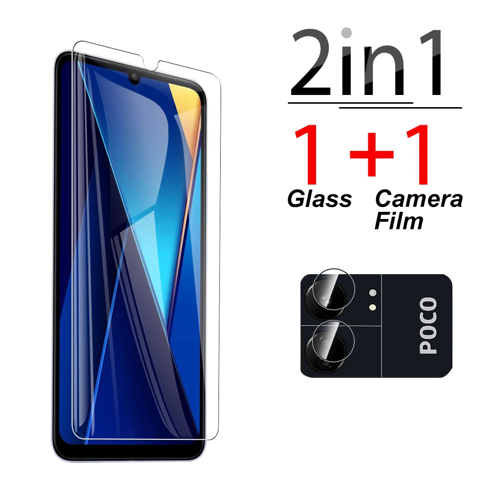 

Закаленное стекло 2 в 1 для Xiaomi Poco C65 pofo poko pocco poxo c 65 pococ65, Защитное стекло для объектива камеры, защита экрана 6,74 дюйма
