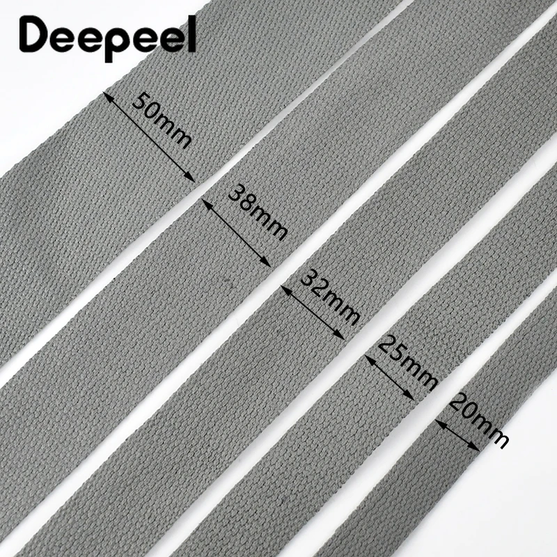 4M 20-50mm 컬러드 코튼 웨빙 테이프 가방 스트랩 애완동물 목걸이 안전 밴드 의류 벨트 슬링 리본 가방 재봉 액세서리