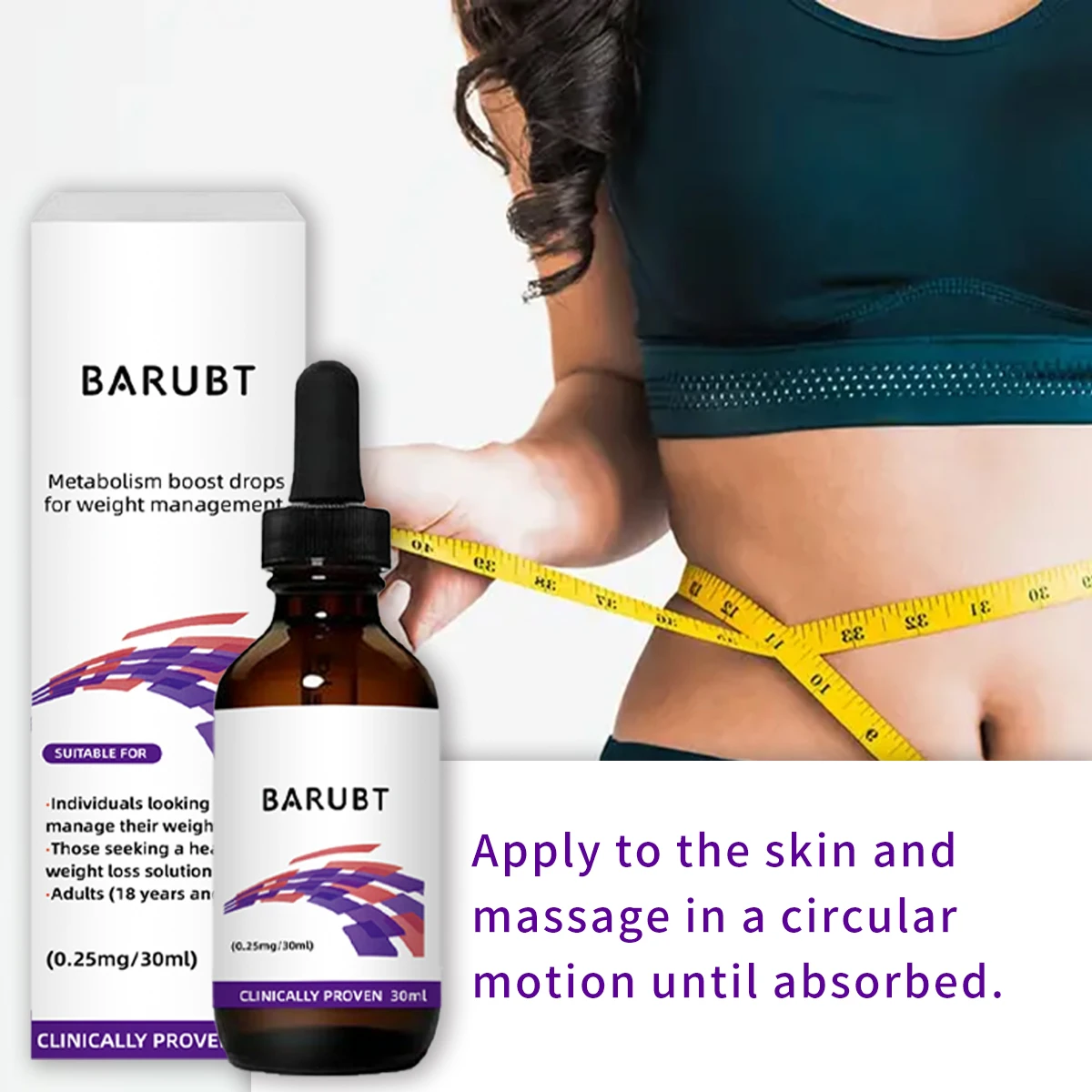 BARUBT body massage oil 30ml to promote metabolic vitamin drops digestion and firming plasticity