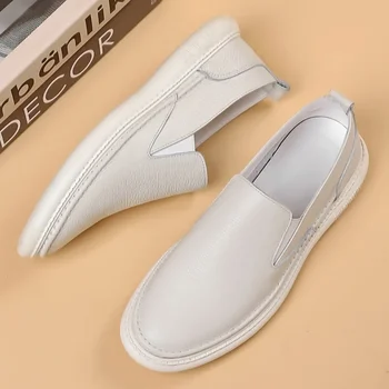 Scarpe in Pelle da Uomo 2026 Nuova Collezione Estiva Mocassini Casual Traspiranti Monocolore