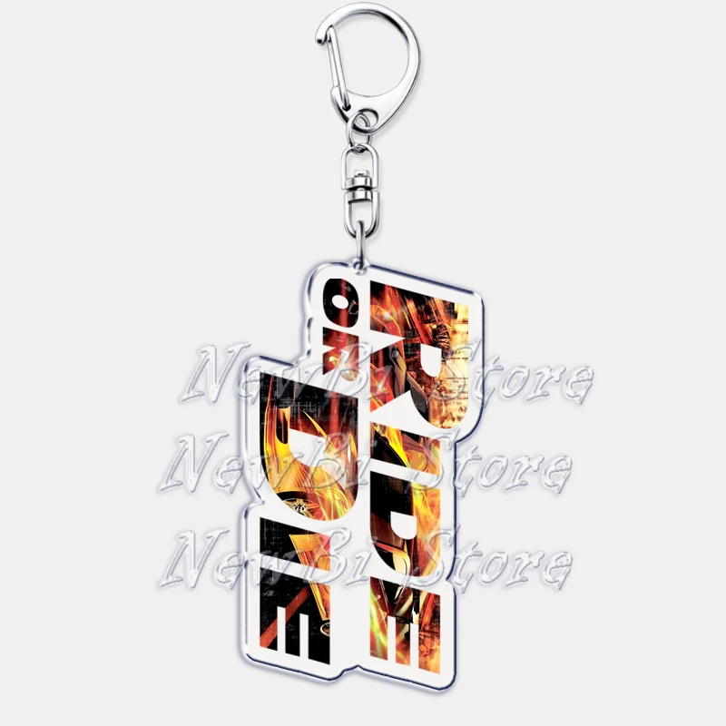 Einfache Ride or Die Buchstaben Schlüsselanhänger Student Schlüsselanhänger für Zubehör Tasche Fahrrad dekorative Schlüsselanhänger Schmuck Fans Freunde Geschenk – Detail 2