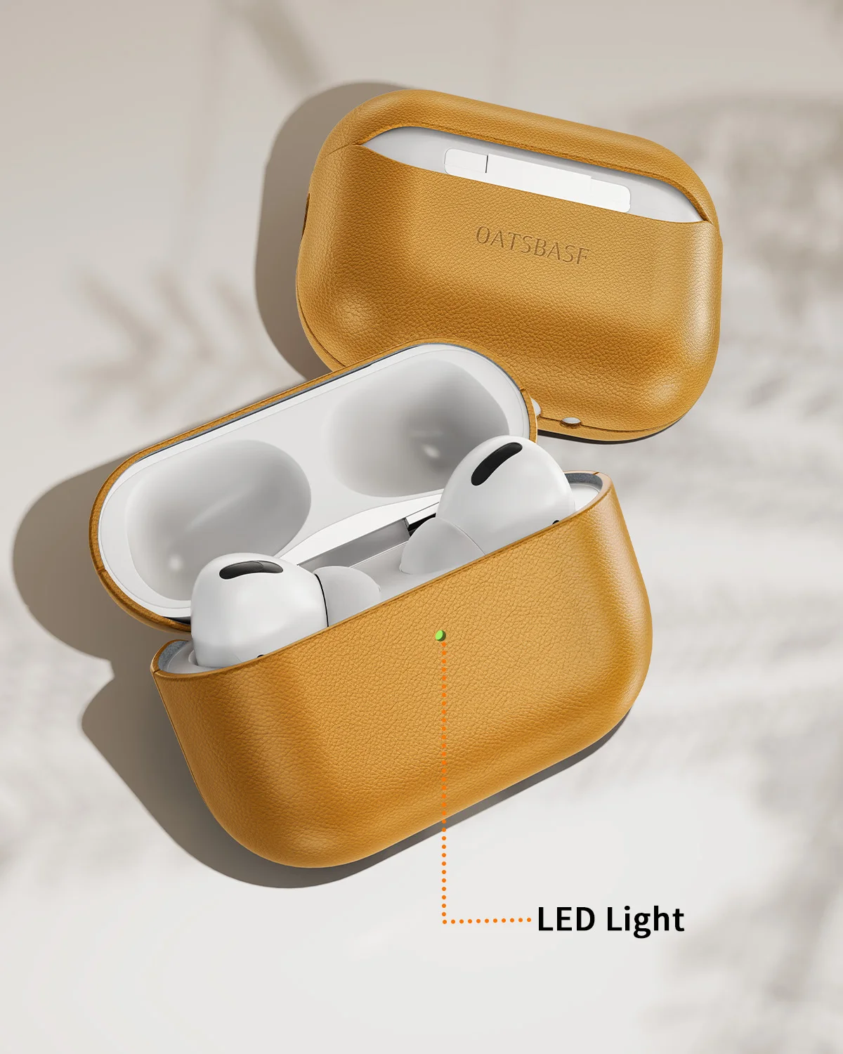 Eary for Airpods Pro 3rd Case with Keychain Genuine Leather Protective Sleeve Shockproof Full Cover Earphone Case for Women Men