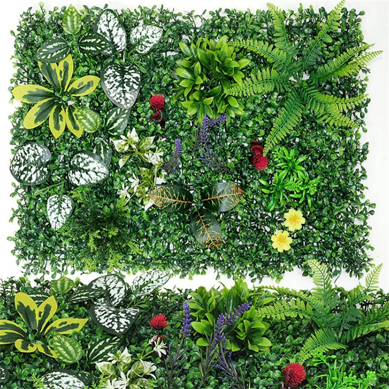 Green Artificial Plants Wall Panel - Outdoor Decor Carpet for Home, Wedding, and Party Backdrop