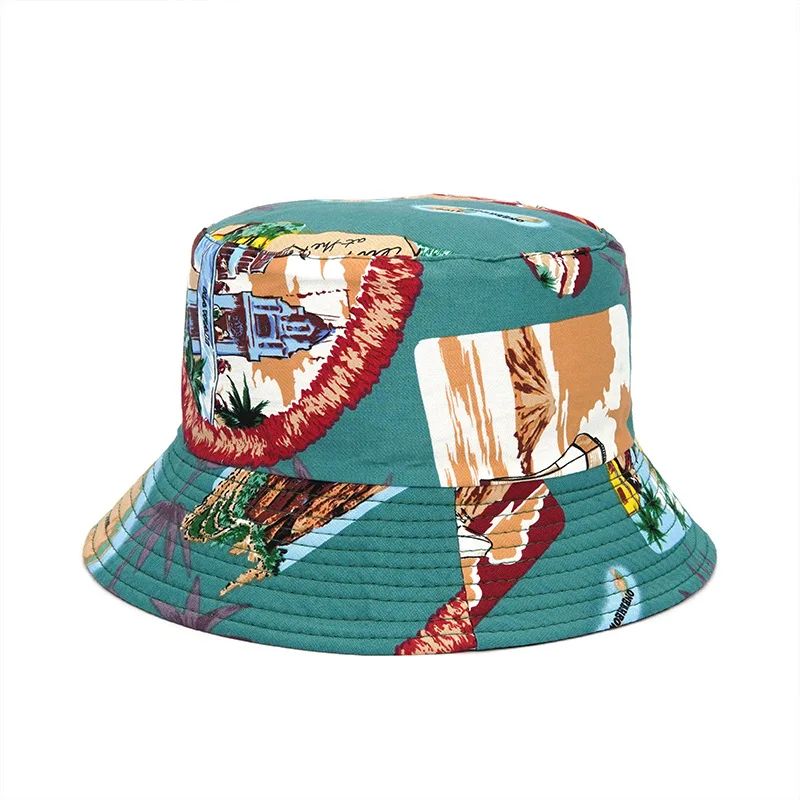 2021 Fashion Beach Panama Women Men Fisherman Hats Streetwear Casual Sun Cap Cotton Sunscreen Bucket Hat Caps
