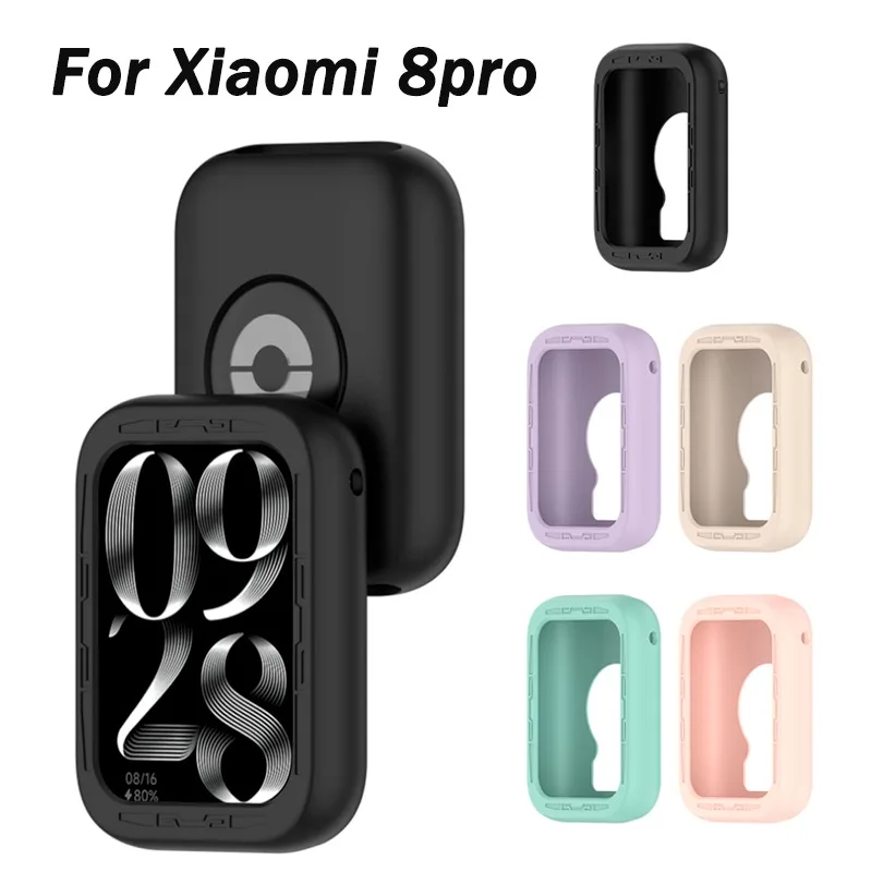 

Мягкий силиконовый чехол для Xiaomi Band 8 Pro, полное покрытие, защитный чехол для часов Xiaomi Mi Band 8 Pro, умные часы