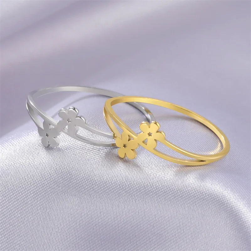 Trend ige Blumen ringe für Frauen böhmischen Edelstahl Fingerring Mode party Luxus Designer Schmuck Geburtstags geschenke – Detail 7