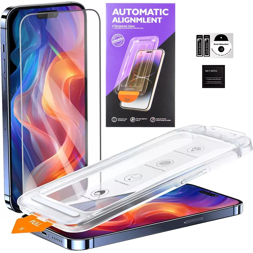 TILE GLASS for iPhone 16 PRO MAX WITH FRAMEWORK FOR ASSEMBLY EASY ...