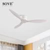 SOVE Ceiling Fan White Low Floor Ultra Thin 17cm DC Ceiling Fan With Remote Control Simple Ceiling Fans Without Light 220V 2