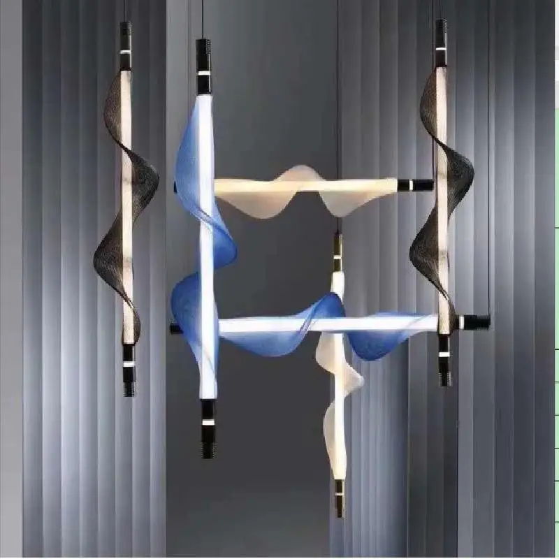 

Vapour Horizontal Pendant Lamp For Dinning room Nordic Long Type light tubes Home Decor living room LED kitchen island light