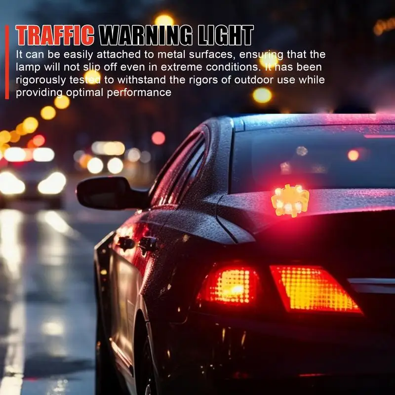 Car Strobe Light Caution Lights Truck Strobe Lights Magnetic LED Warning Traffic Warning Light For School Buses Trucks