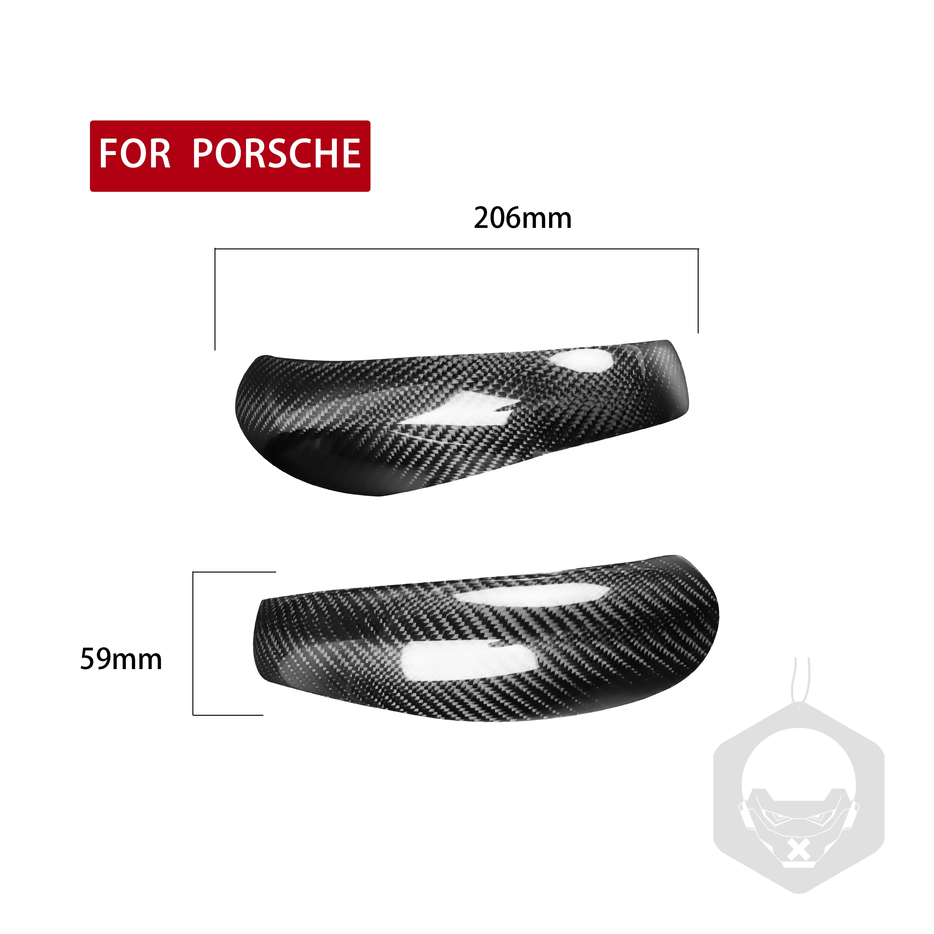 For Porsche 911 997.1 2005 2006 2007 2008 Real Carbon Fiber Rearview Mirror Housing Cover Caps Trim Car Modification Parts