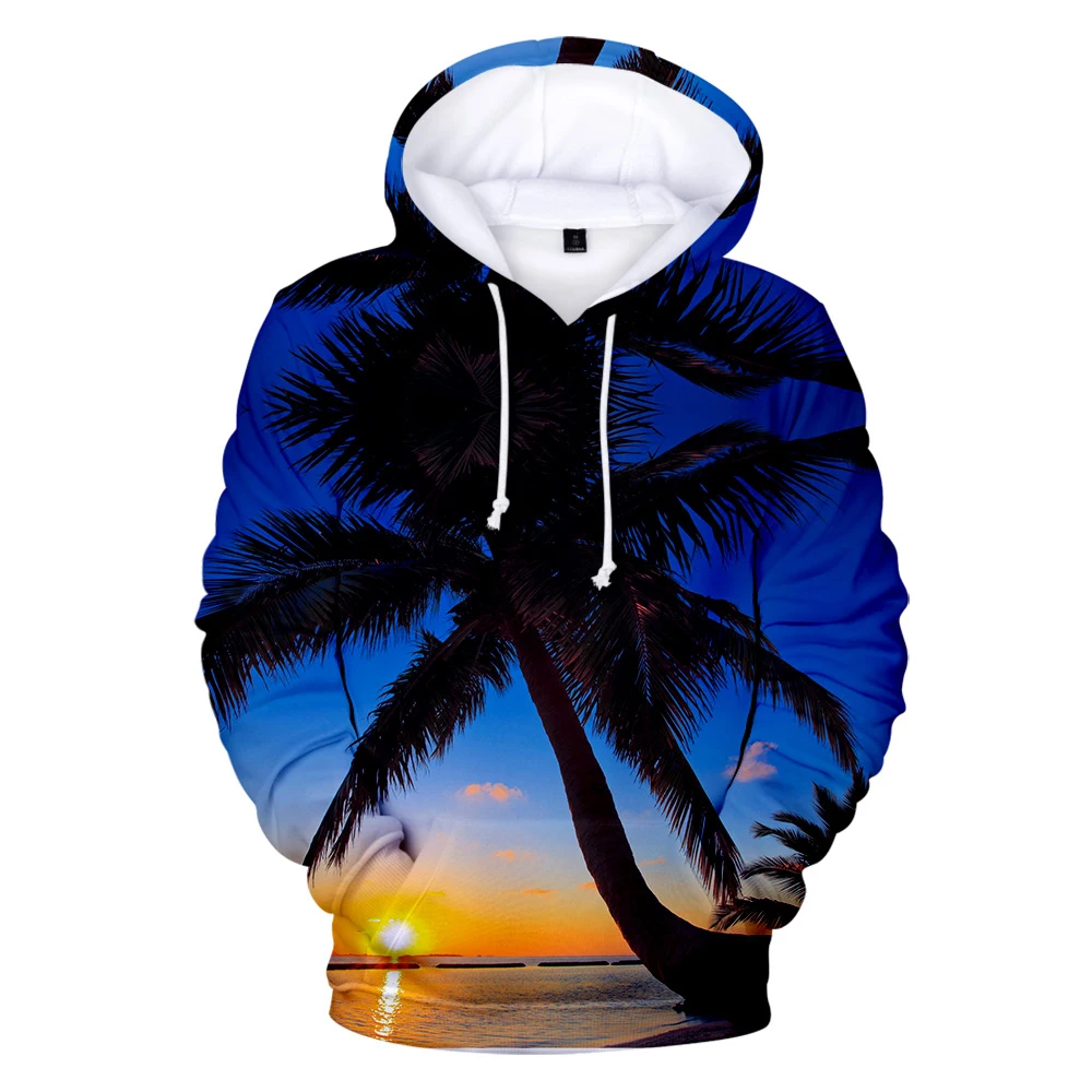 sweater hoodie 2022 Men's/Women's Fall/Winter Hoodie 3D Printed Ocean Sky Hawaii Beautiful Seascape Sweet Beach Hoodie big hoodie