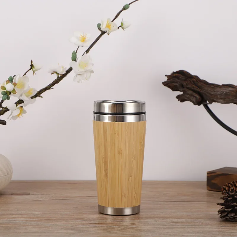 Bamboo Thermos Flask for Coffee/Tea - زمزمية خيزرا...
