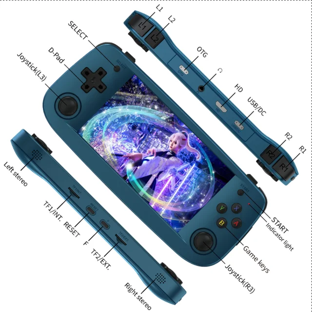 Anbernic RG503 Retro Handheld Video Game Console 4.95-inch OLED Screen Linux System Portable Game Player RK3566 Bluetooth 5G Wif 2