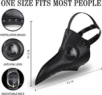 Halloween Plague Doctor Mask And Cloak Costume Props Long Nose Beak Leather Masks For Adult Reaper Cloak Medieval For Party Gift 6