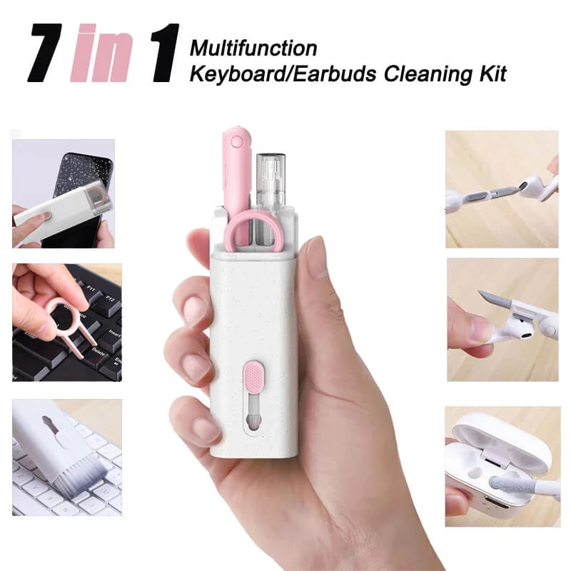 7 In 1 Computer Keyboard Cleaner Brush Kit Multifunction Earphone