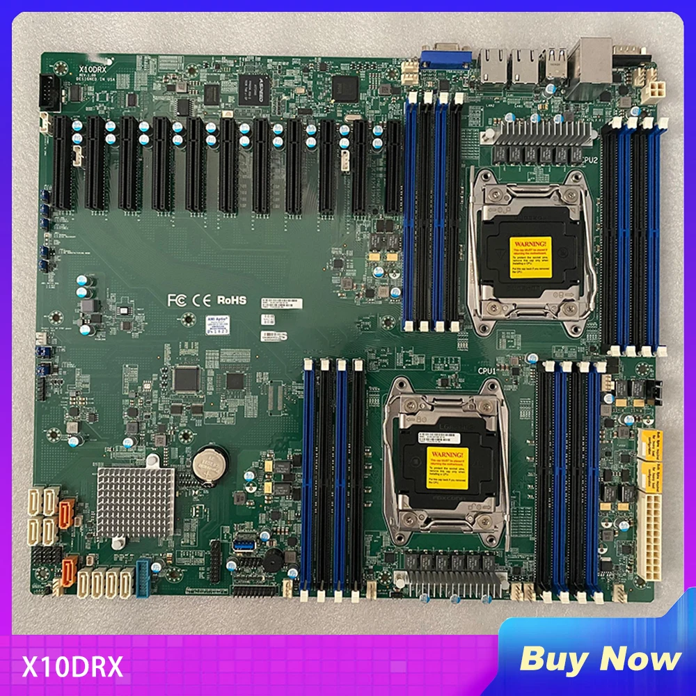 

X10DRX For Supermicro Server Motherboard E5-2600 v4/v3 Family 11 PCI-E Slots i350 Dual Port GbE LAN SATA3 IPMI2.0 LGA2011 DDR4