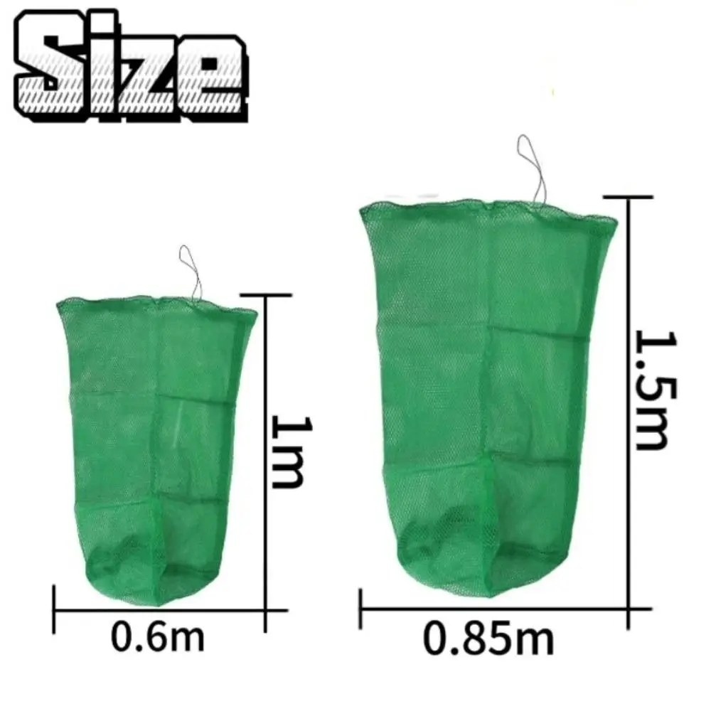 Foldable Nylon Fishing Net Bag Green Fish Cage Thread Collapsible Fish Cage High Quality Fishing Basket And Protection
