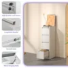 4 Drawer Metal Vertical File Cabinet with Lock Office Home Steel Vertical File Cabinet for A4 Legal/Letter Siz 6
