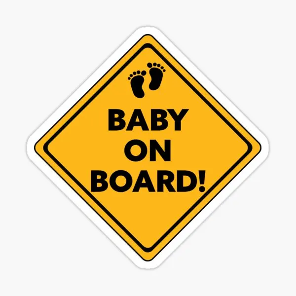 

Baby On Board Sticker Paste 19CM MD1 have baby in the vehicle