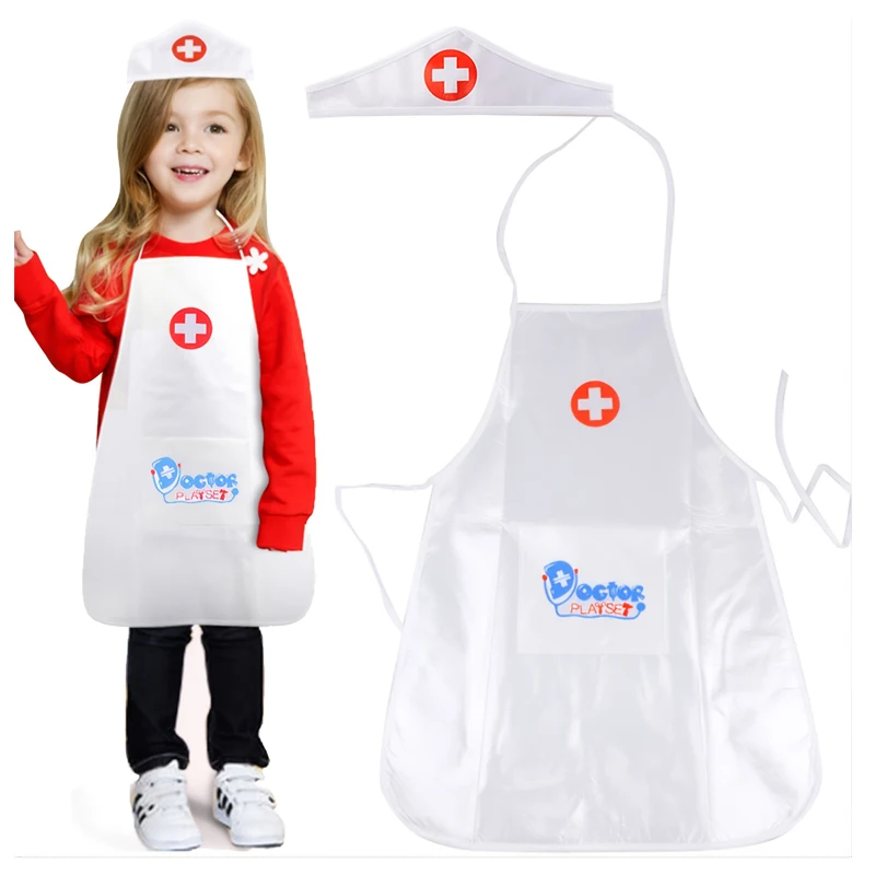 Doctor Play Set Doctor Costume Doctor Toys Kit Doctor Nurse Toys Children's Halloween Costumes Doctors White Apron Professional Performance Kindergarten Family Nurse Toys