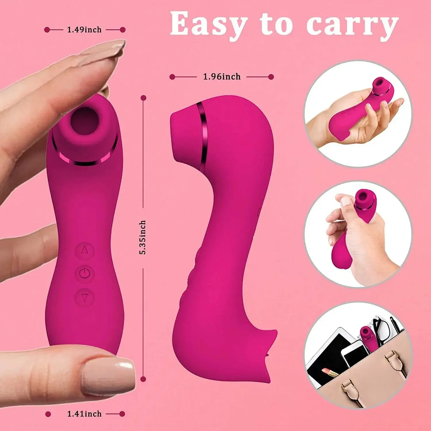 Female Sex Toy Vagina Sucking Vibrator Sucking Tongue Licking Vibrator Double-headed Female Masturbation Tool Breast Massager Clitoral Stimulator Satisfied for Woman