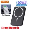 100W Magnetic Wireless Car Charger Air Outlet Phone Holder for iPhone 16 15 14 13 12 Pro Max Fast Wireless Car Charging Station