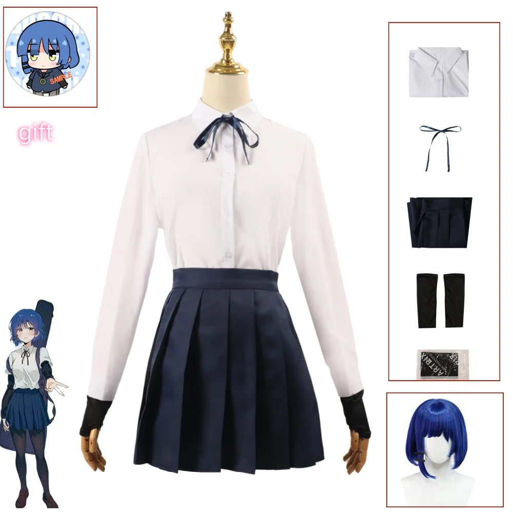 thumbnail image 1 of Yamada Ryo disfraz de Cosplay Anime Bocchi The Rock falda de Cosplay peluca azul juegos completos Yamada Ryo ropa de Cosplay para mujeres y niñas, 1 of 2