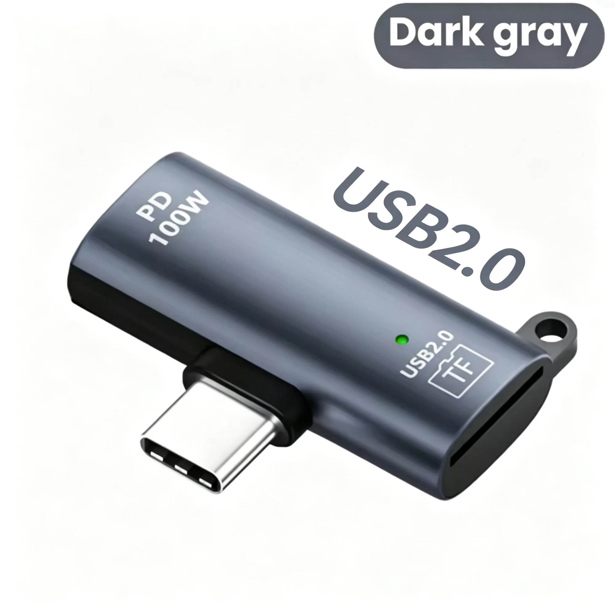 High-Speed TF Card to Type-C Reader with 100W Power Delivery and 2TB Support
