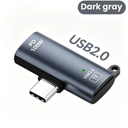 High - Speed TF Card to Type - C Reader with 100W Power Delivery and 2TB Support (Gunmetal)