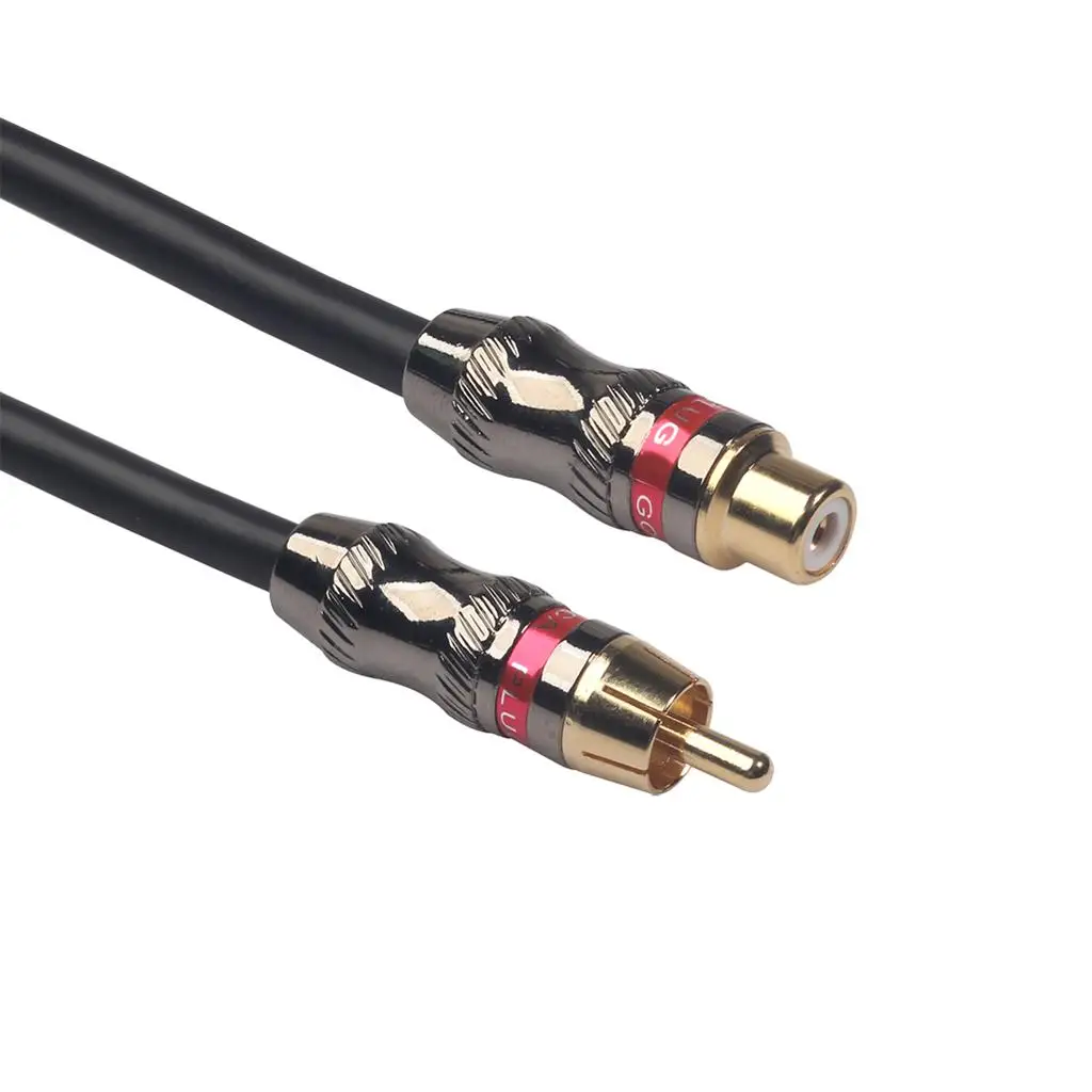 RCA Cable, Male to Female Adapter Cable (1ft) Auxiliary Audio Aux Cord for Car/Home Stereo Speaker