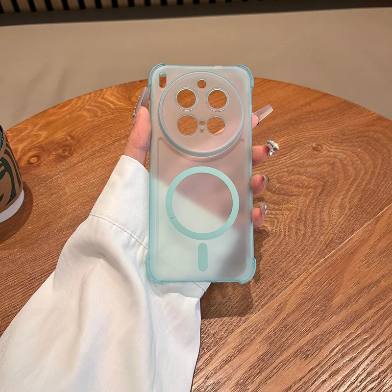Magnetic Shockproof Airbag Full Protection TPU Soft Phone Case Cover